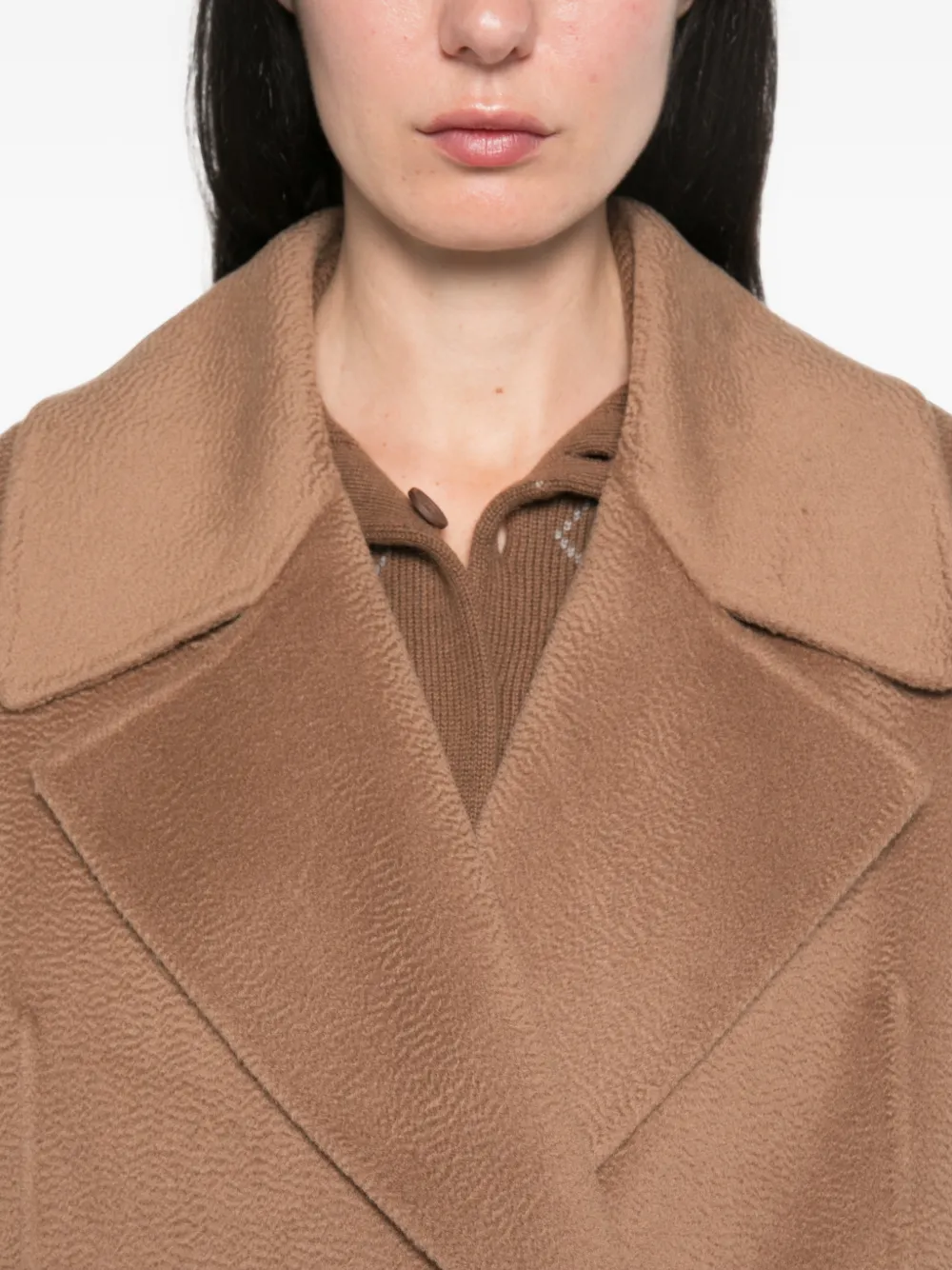'S Max Mara Jas met dubbele rij knopen Bruin