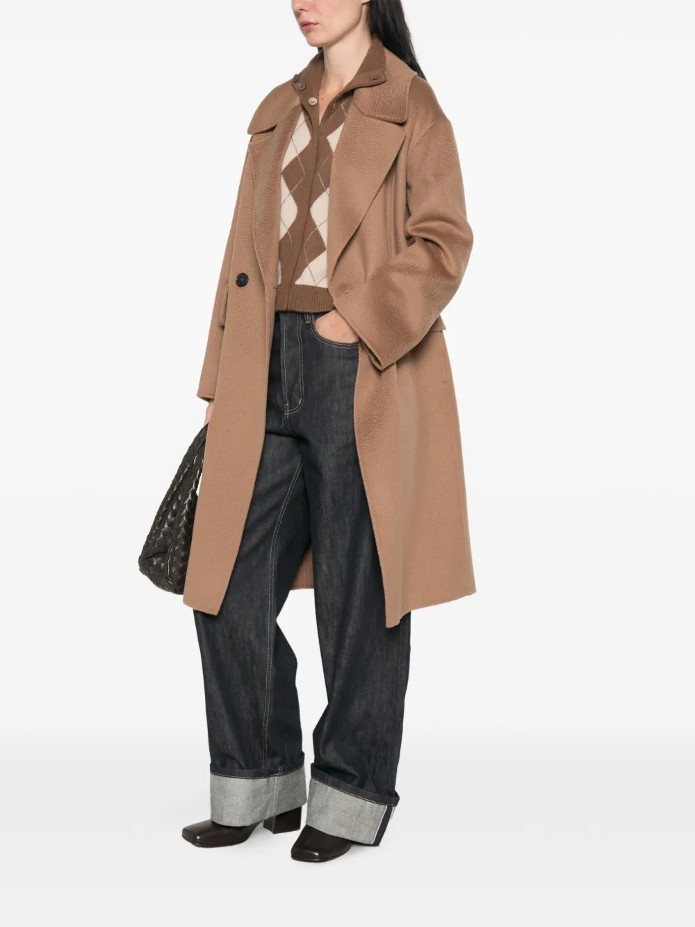 'S Max Mara Jas met dubbele rij knopen Bruin