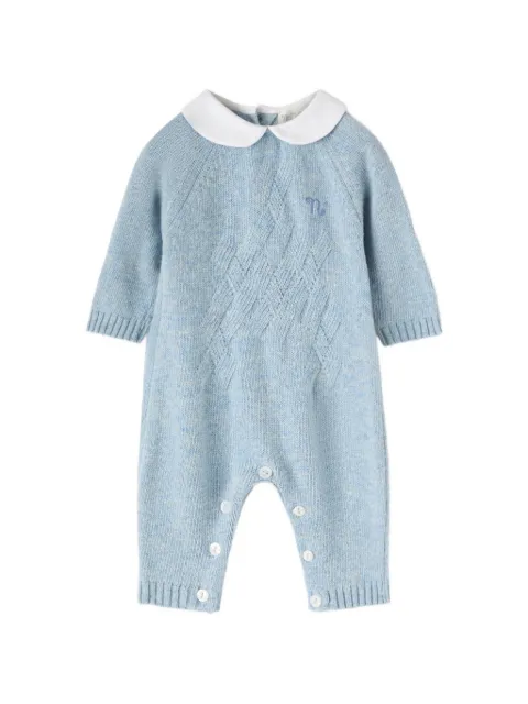 NANAN cable-knit peter pan collar romper