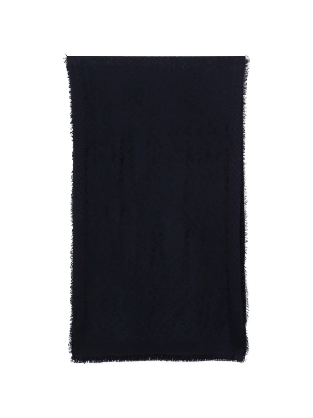 Tagliatore Jacquard-logo Frayed Scarf In Black