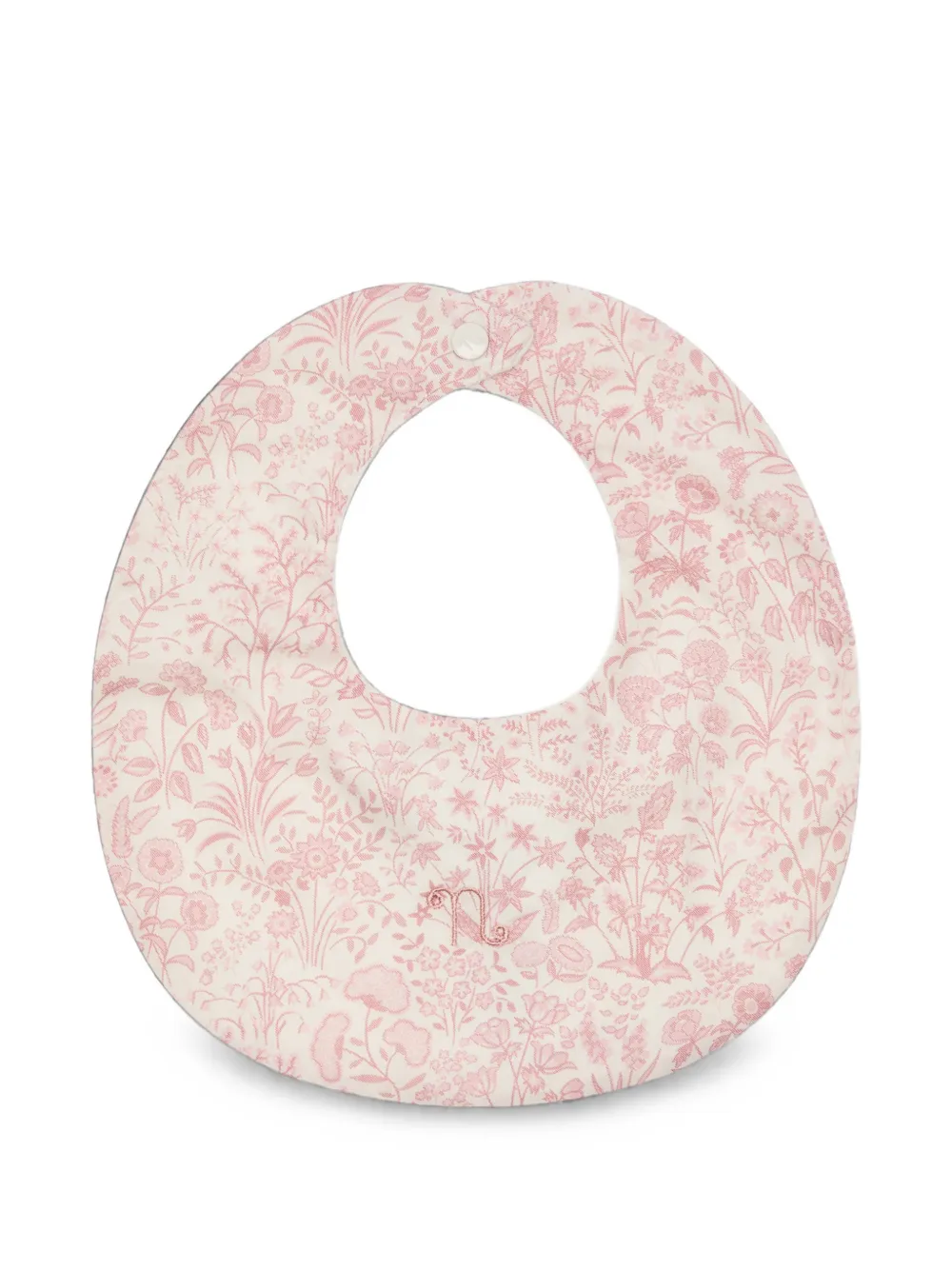 NANAN floral-print embroidered-logo bib - Rosa