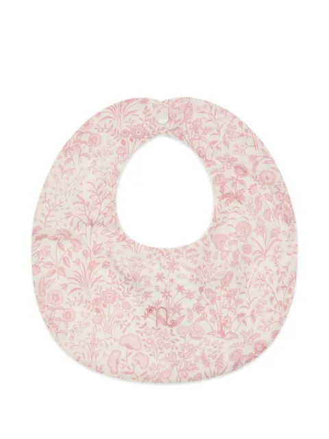 NANAN floral-print embroidered-logo bib