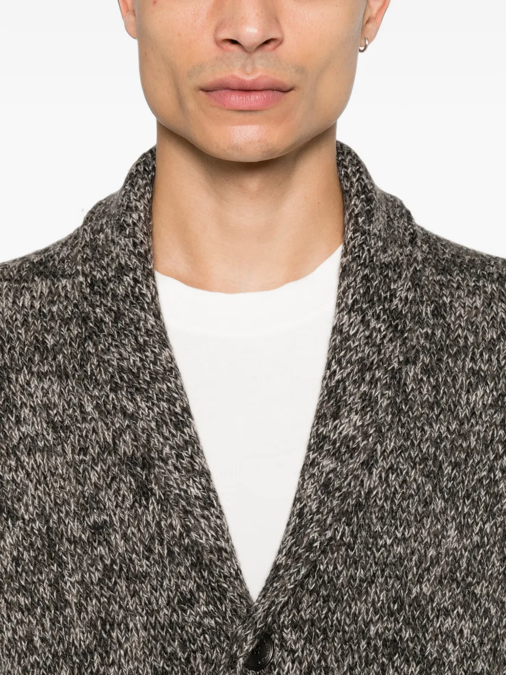Tagliatore Romme vest met sjaalkraag Grijs