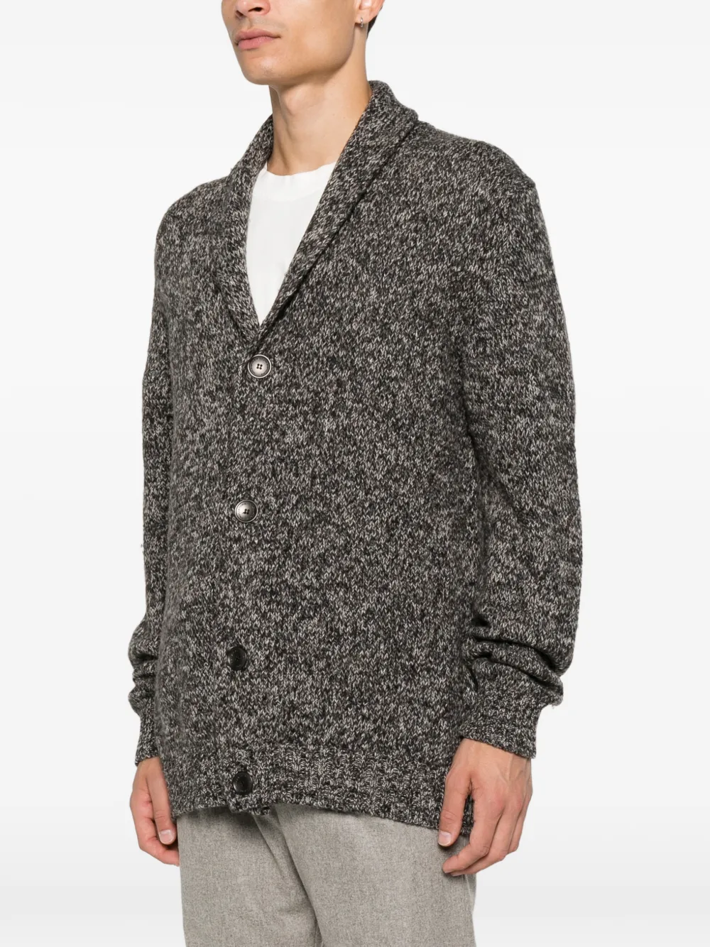 Tagliatore Romme vest met sjaalkraag Grijs