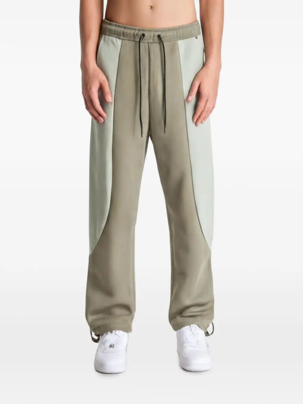 Nike Tech Fleece color-block track pants Groen