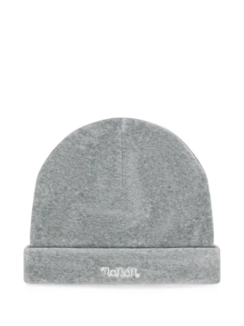 NANAN logo-embroidered turn-up brim beanie hat