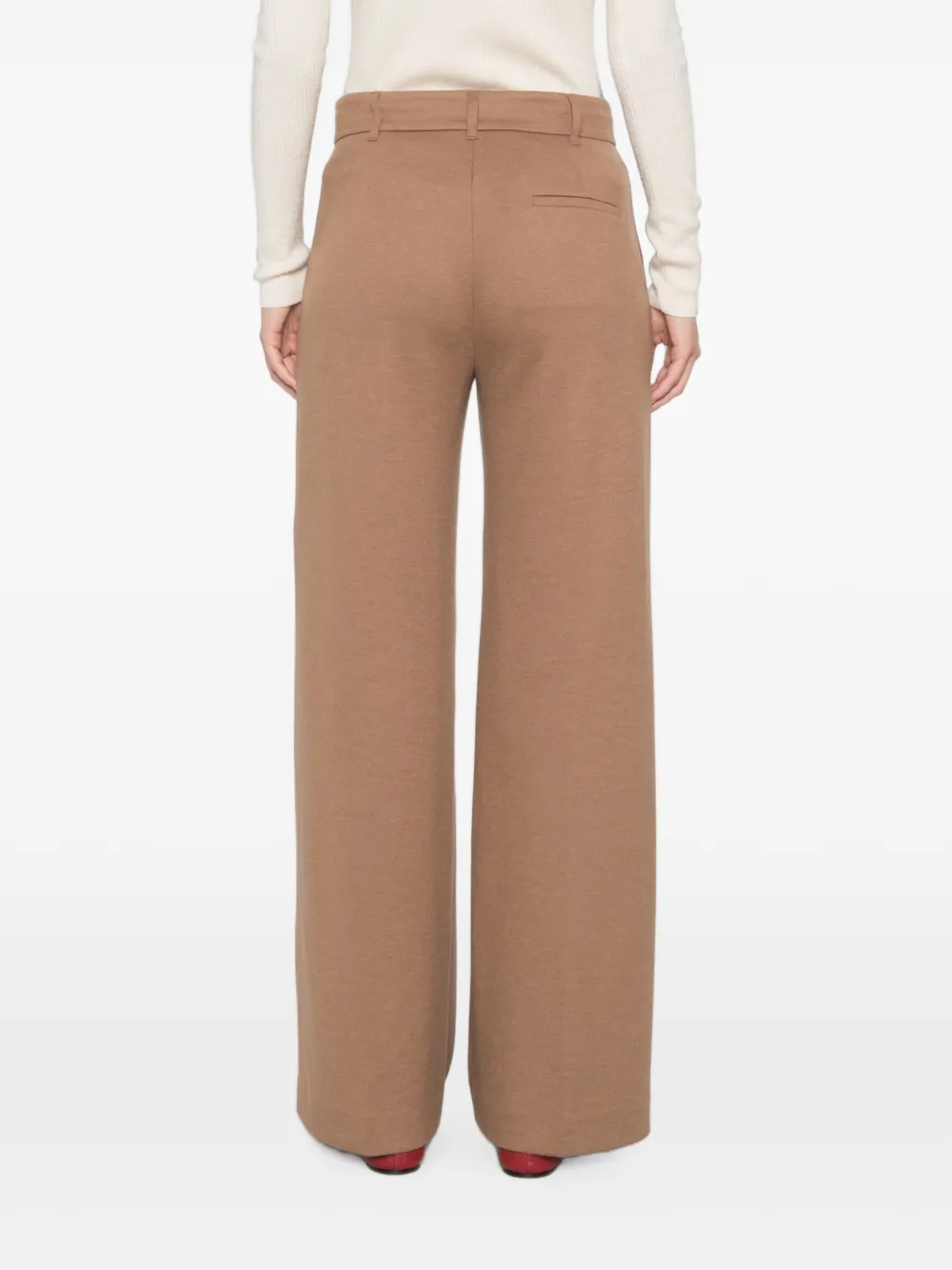 'S Max Mara Pantalon met wijde pijpen Bruin