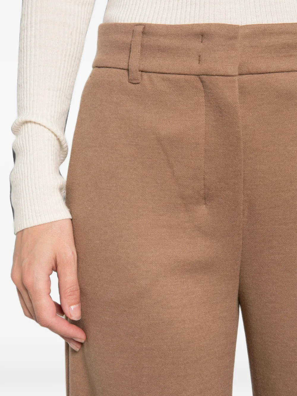 'S Max Mara Pantalon met wijde pijpen Bruin