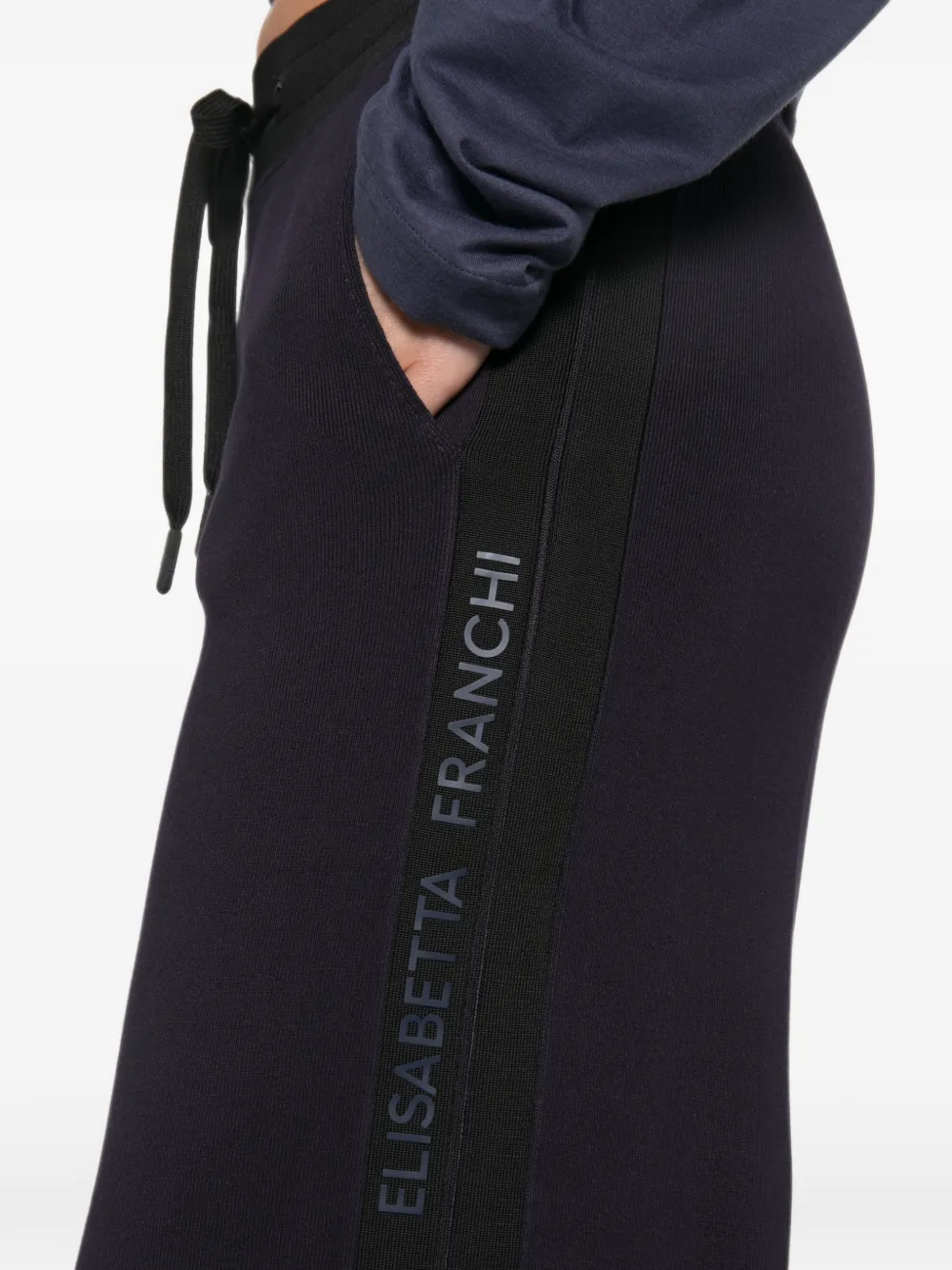 Elisabetta Franchi Trainingsbroek met logoband Blauw
