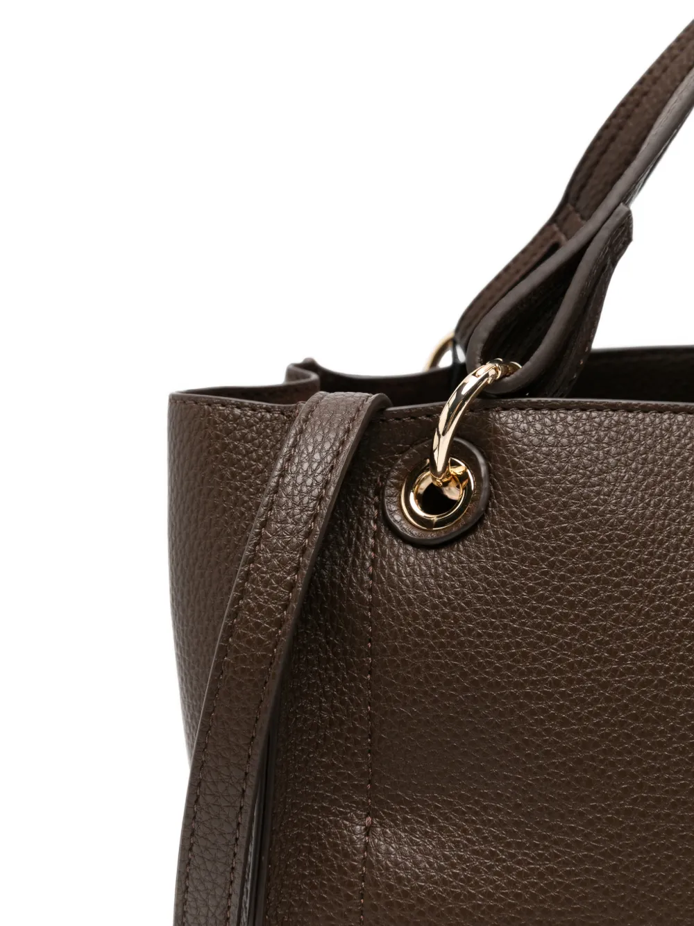 TWINSET shopper met logo en bewerkt effect Bruin