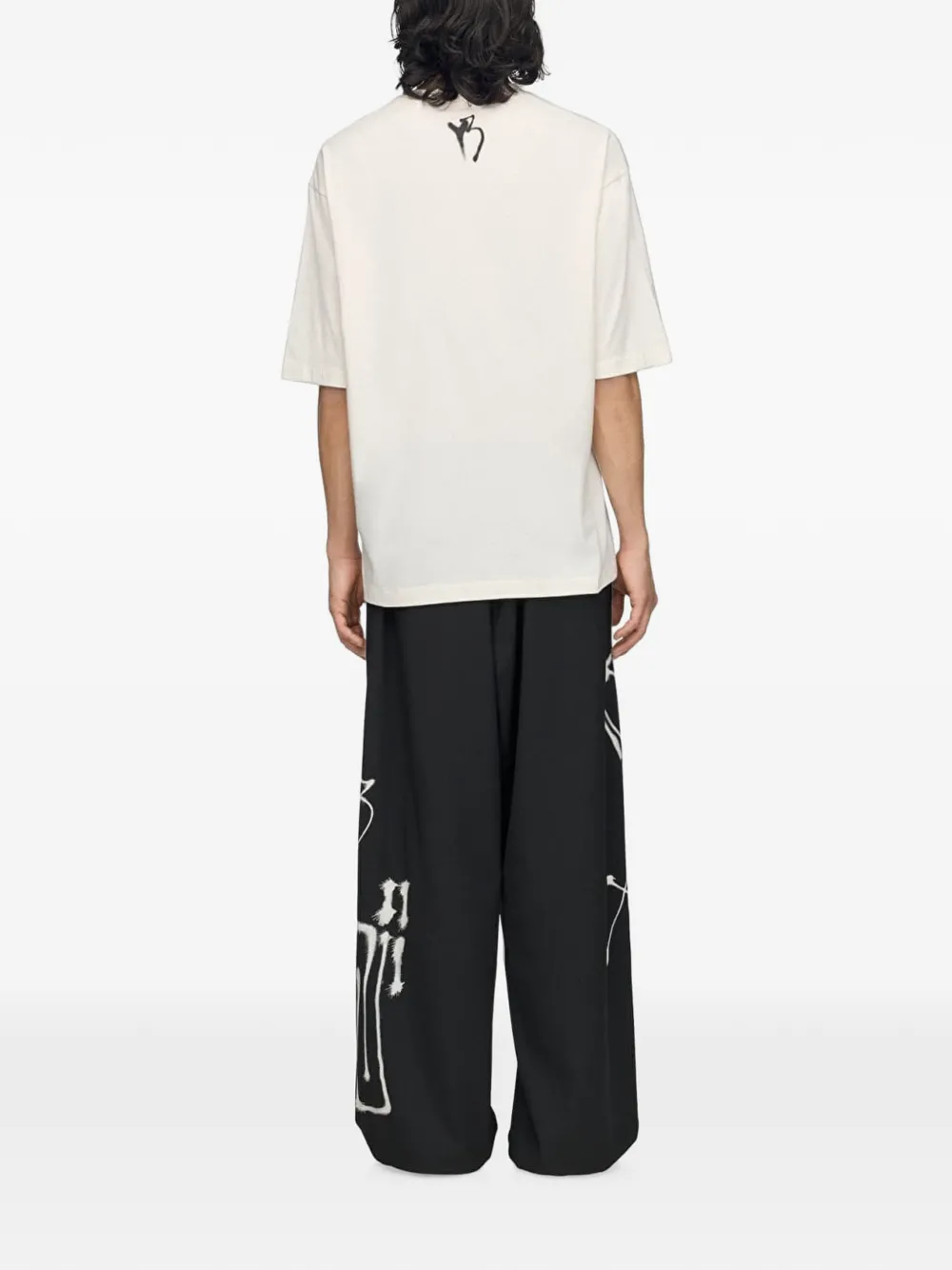 Y-3 Chito T-shirt met grafische print Beige