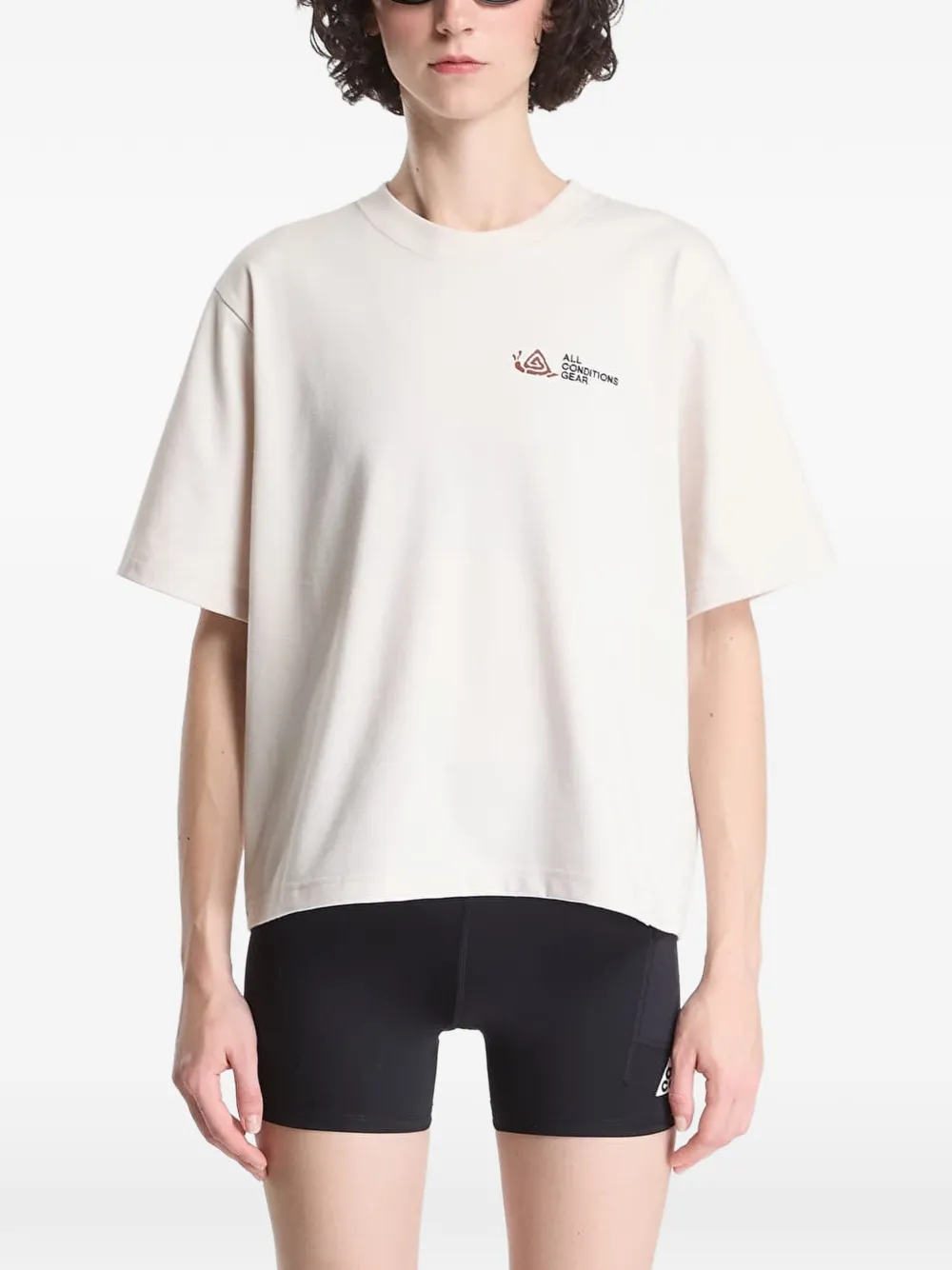 Nike ACG logo-print T-shirt Beige