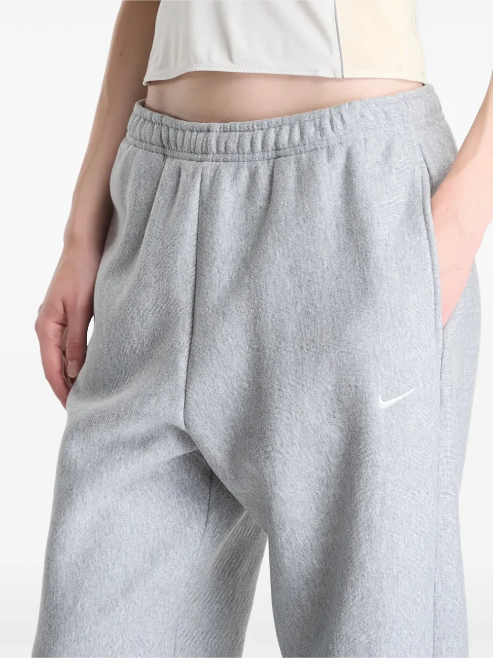 Nike oversized fleece track pants Grijs