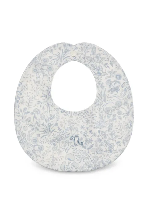 NANAN floral-print embroidered bib