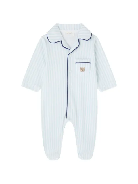 NANAN striped cotton-blend pajamas