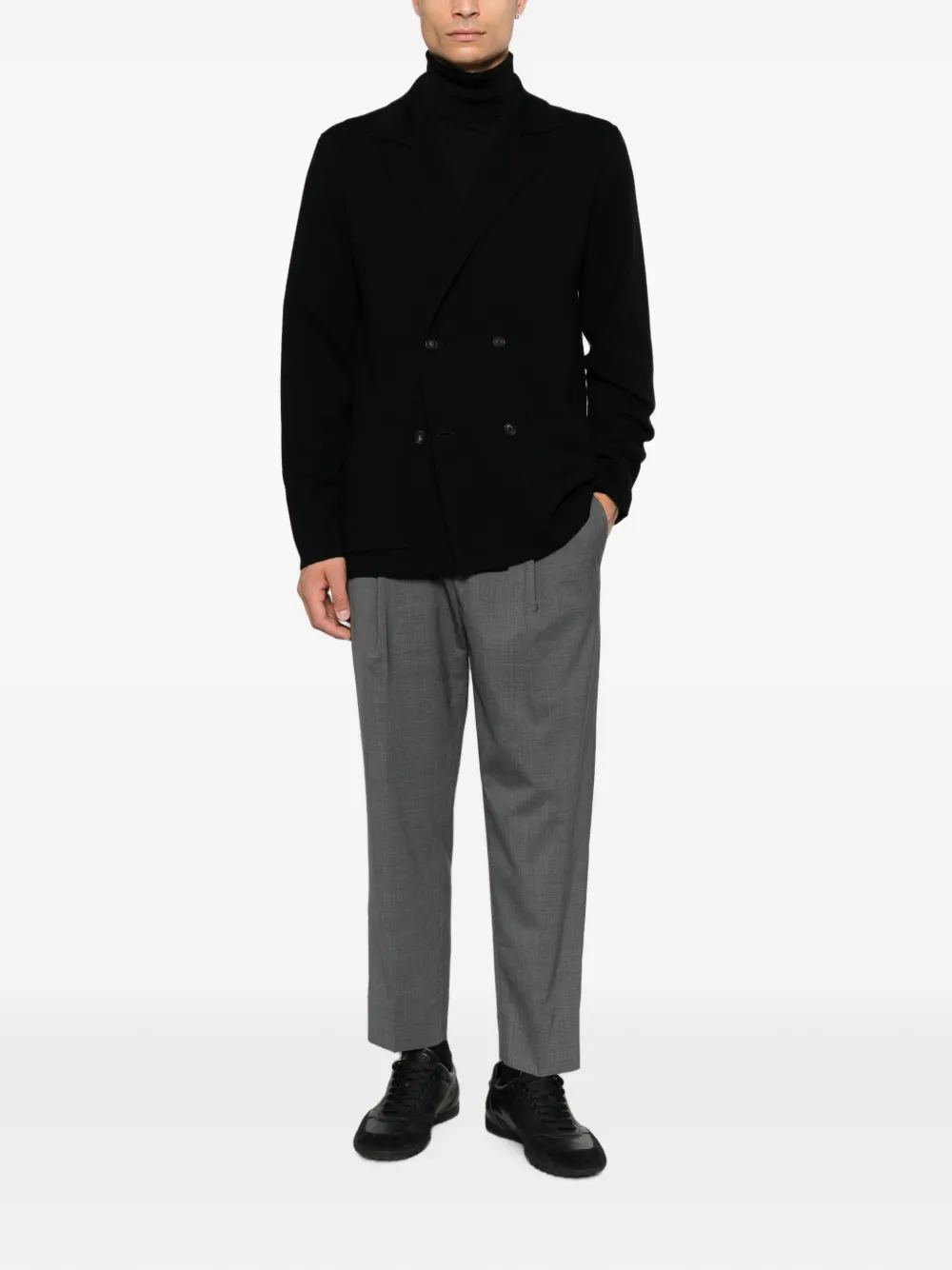 Tagliatore Willow double-breasted virgin wool jacket Zwart