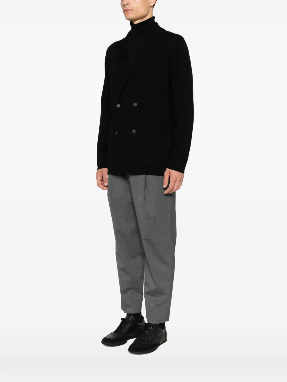 Tagliatore Willow double-breasted virgin wool jacket Zwart