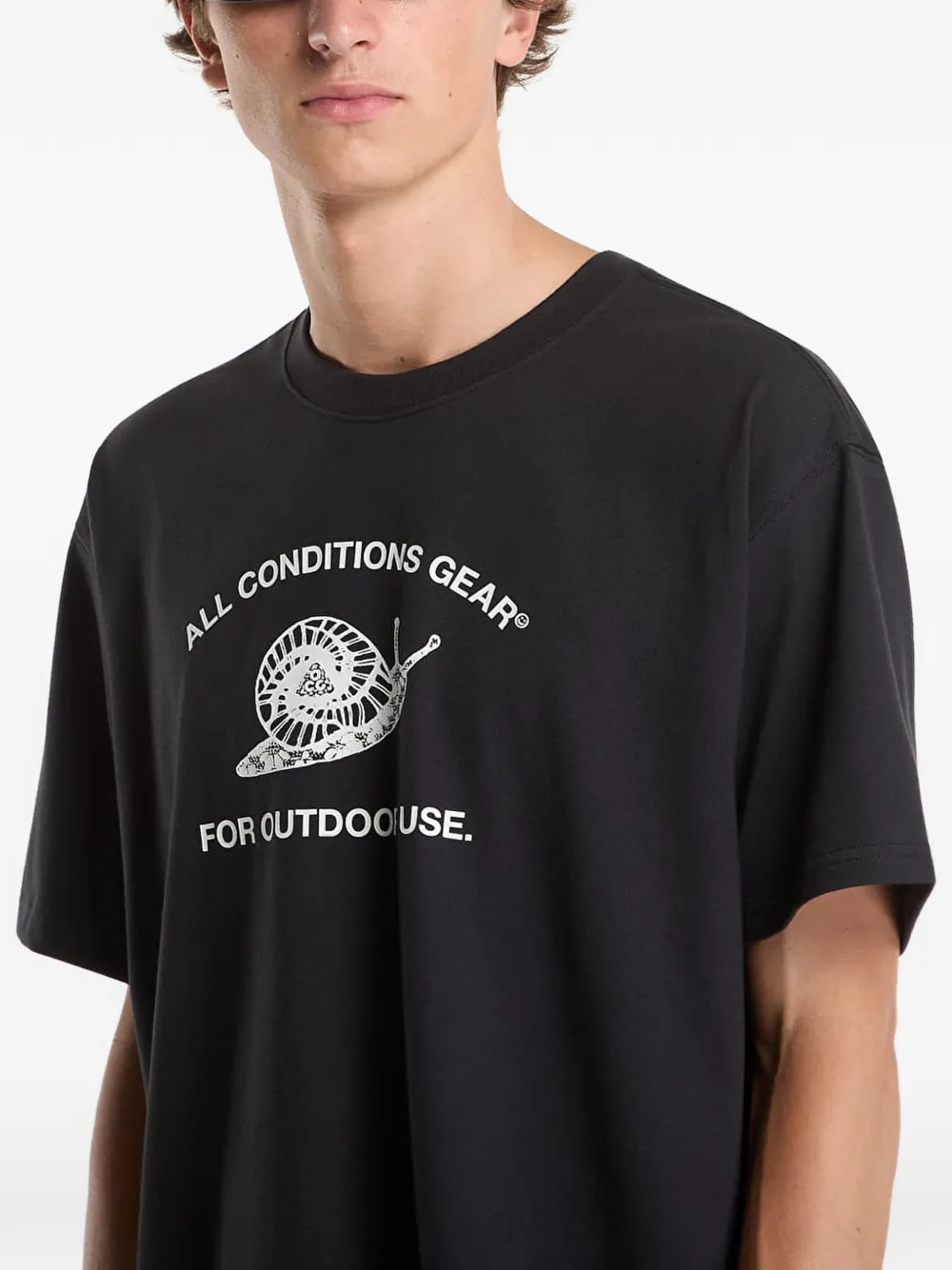 Nike ACG Dri-FIT graphic-print T-shirt Zwart