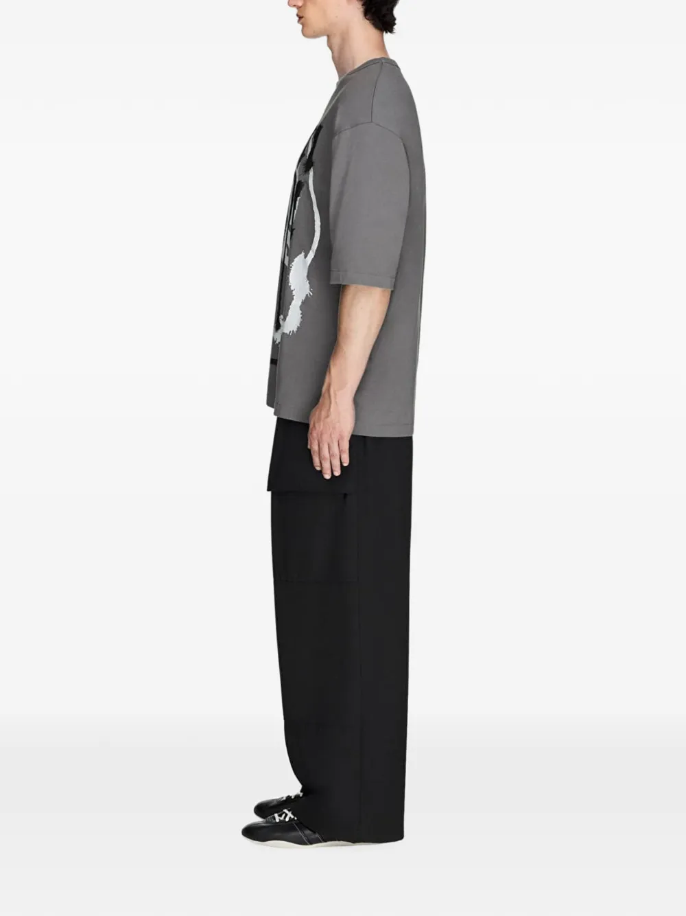 Y-3 Chito graphic-print T-shirt Grijs