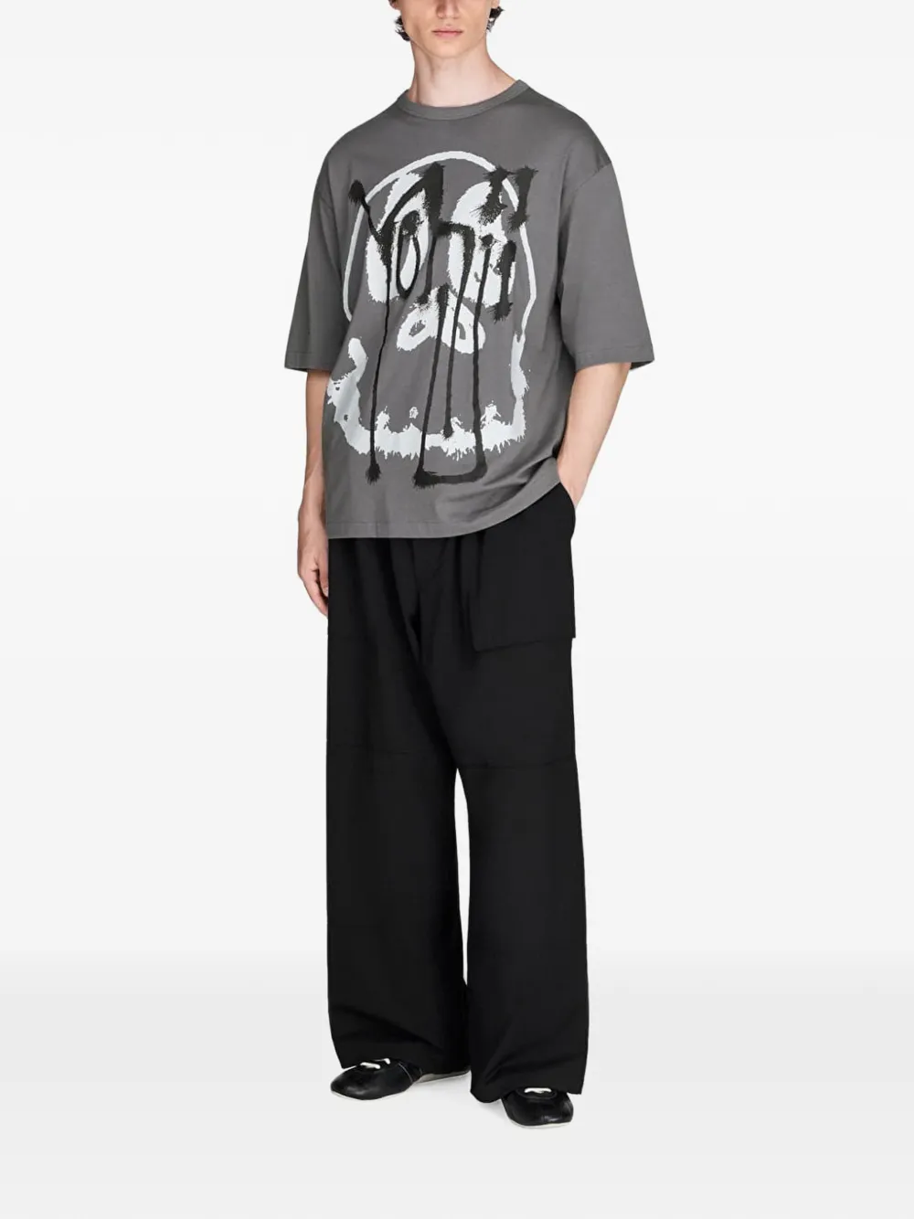 Y-3 Chito graphic-print T-shirt Grijs
