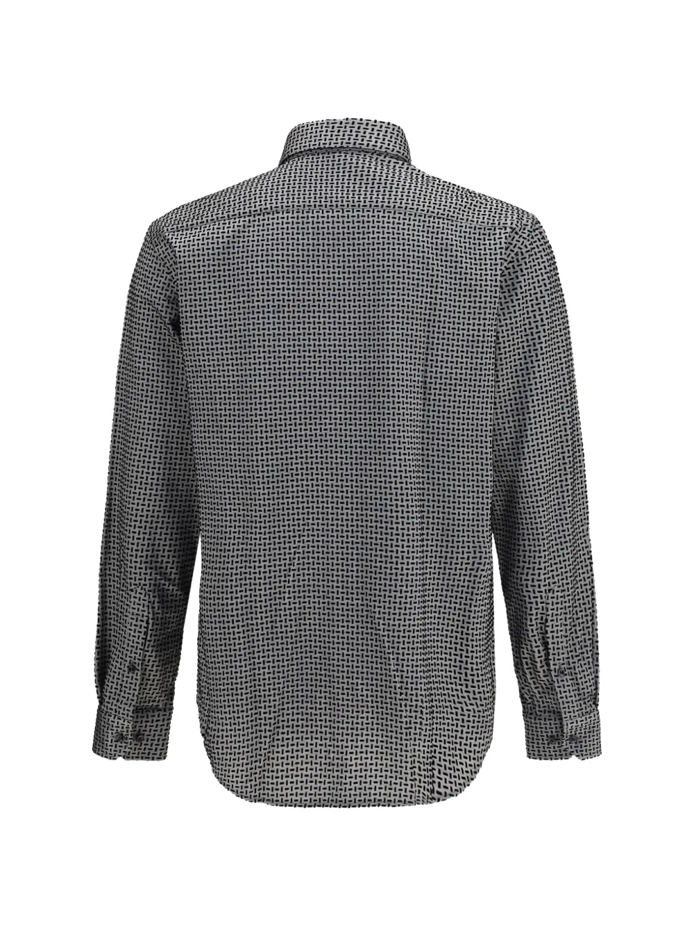 Giorgio Armani Overhemd met geometrische print Grijs