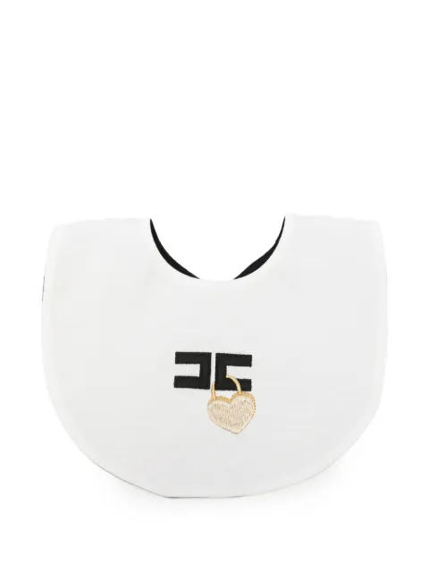 Elisabetta Franchi La Mia Bambina logo-embroidered heart-motif bibs