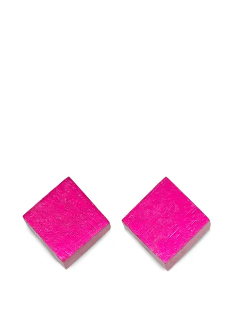 Monies geometric wood earrings