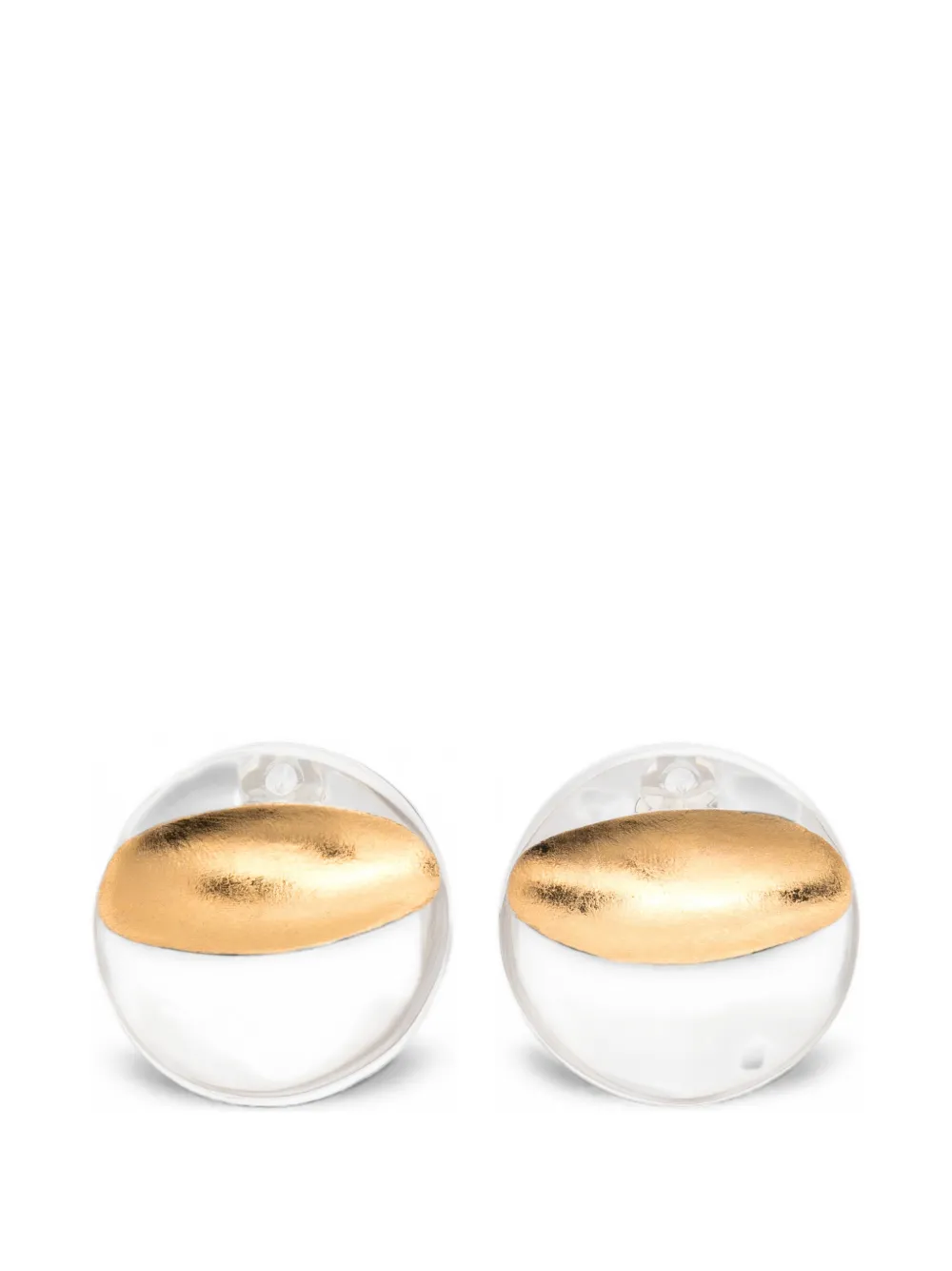 Monies Sirone metallic-effect clip-on earrings - Oro