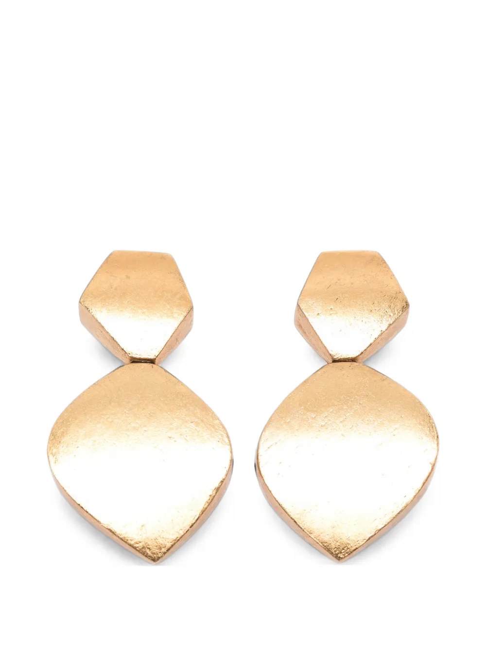 Monies Amia geometric wood earrings - Oro