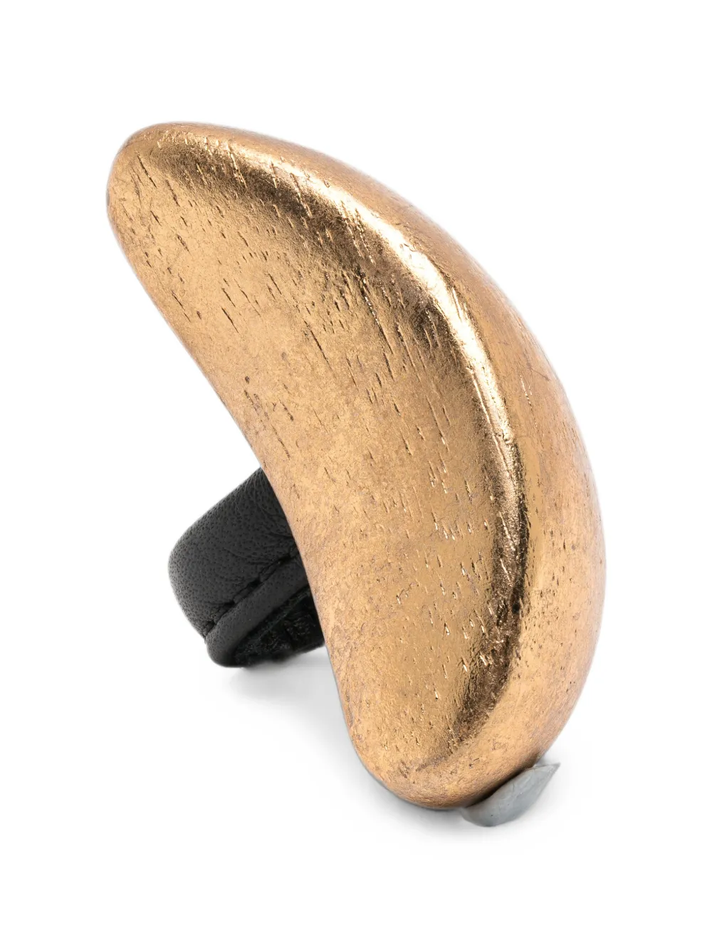 Monies Varun metallic-finish wood rings - Gold