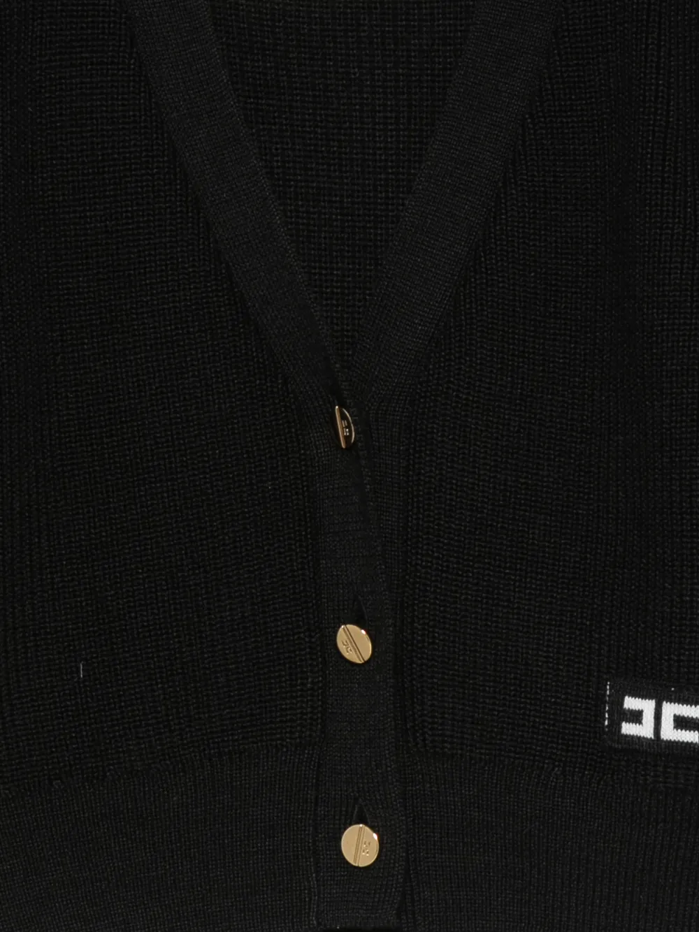 Elisabetta Franchi La Mia Bambina Vest met logopatch Zwart