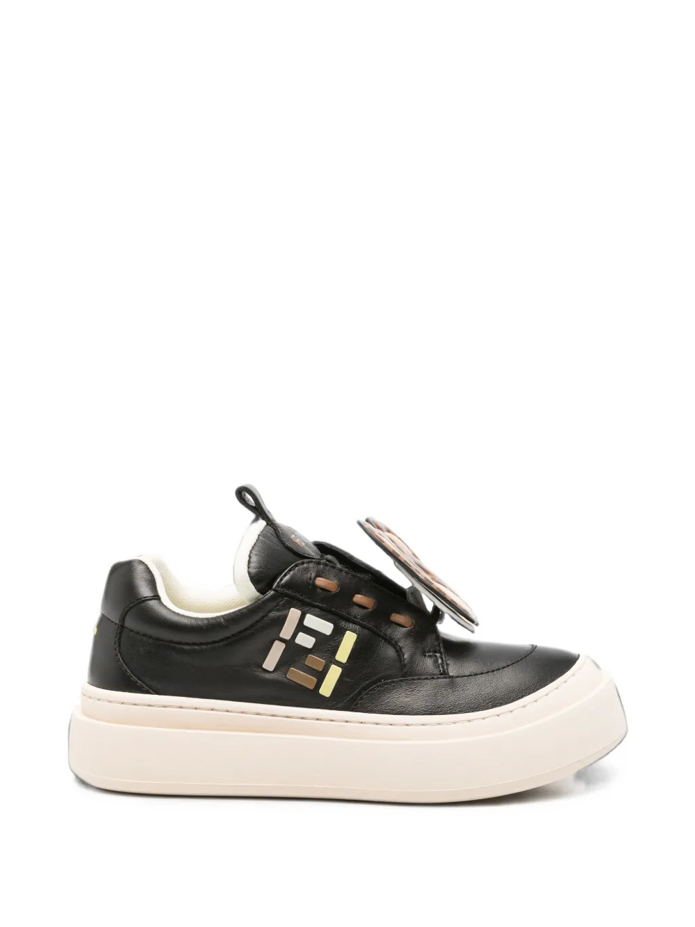 Fendi Kids Fendi Bear patch sneakers - Nero