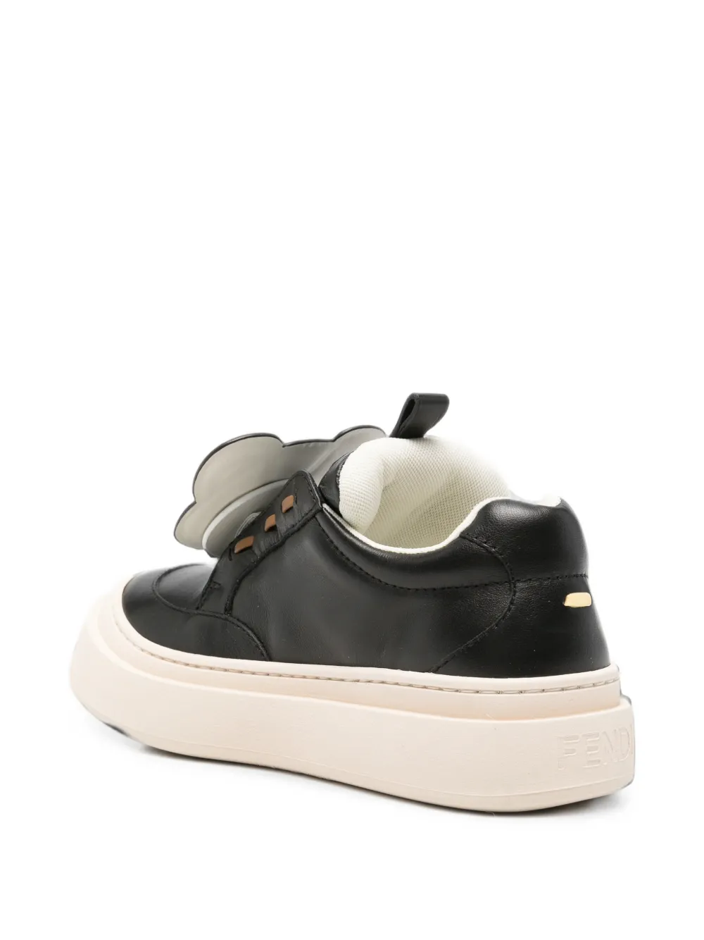 Fendi Kids Fendi Bear sneakers met patch Zwart