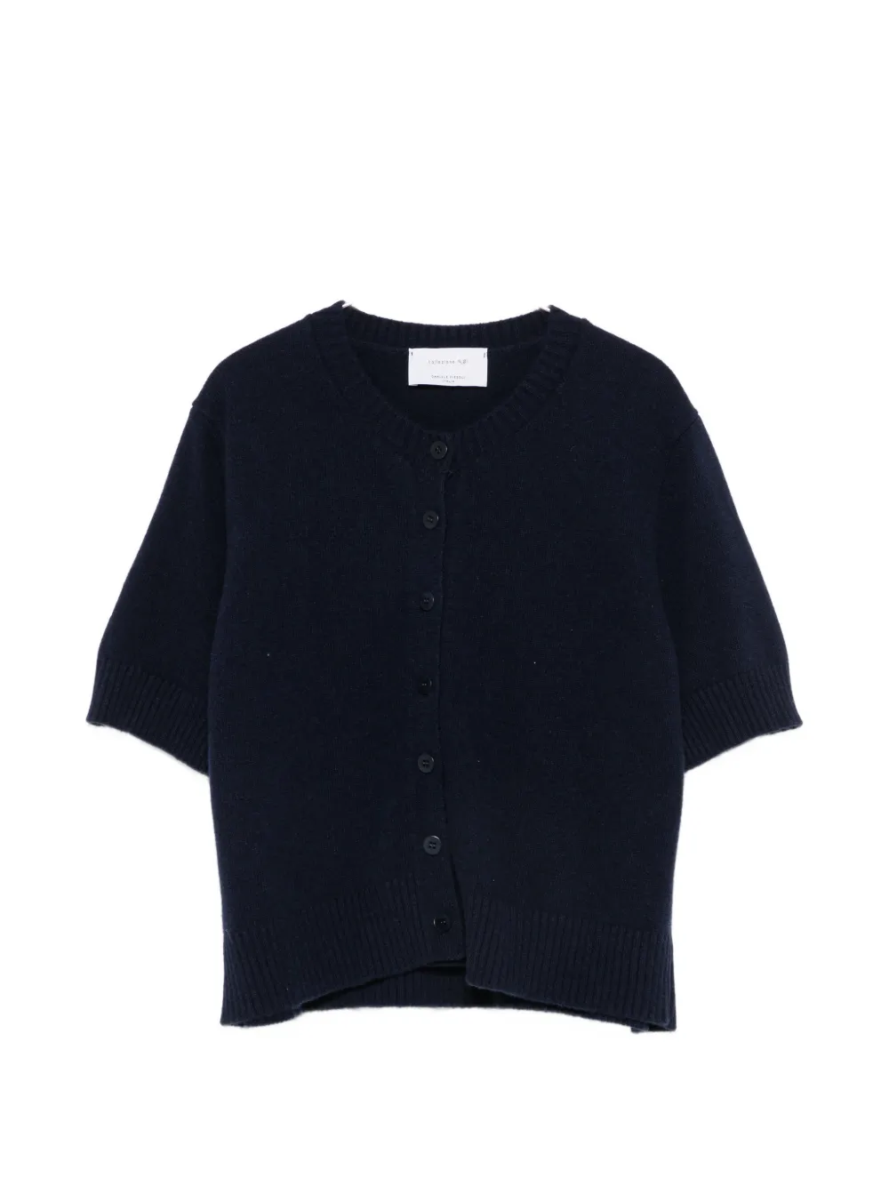 Daniele Fiesoli short-sleeve knitted cardigan - Blu
