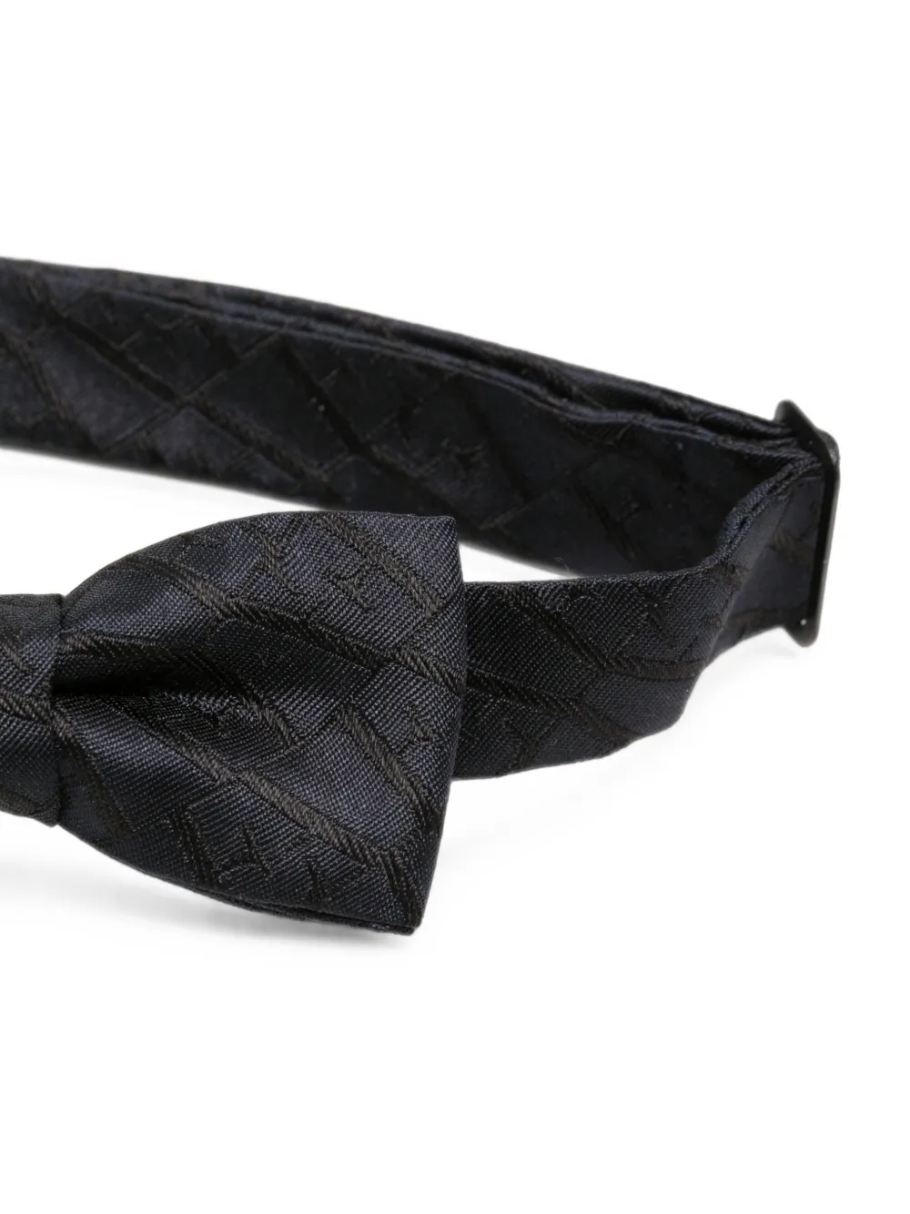Emporio Armani Kids Vlinderdas met logo jacquard Blauw