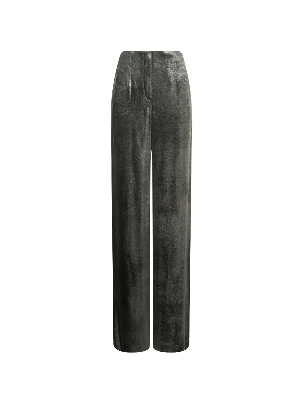 Alberta Ferretti metallic-effect straight-leg trousers