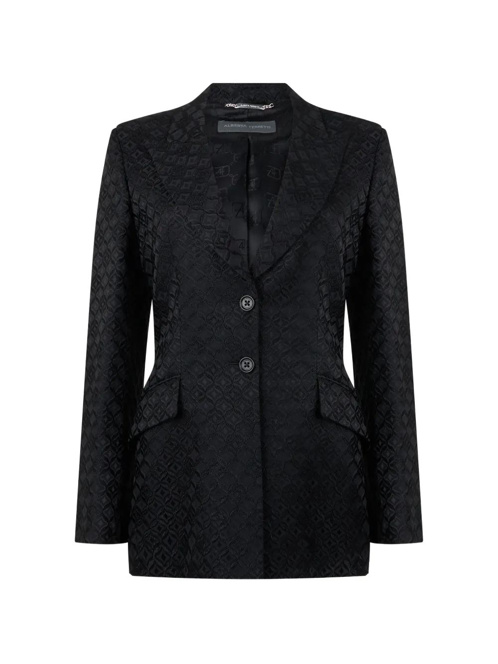 Alberta Ferretti Blazer mit Jacquard-Muster - Schwarz