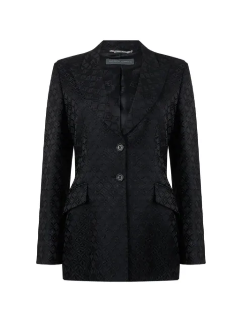Alberta Ferretti blazer con motivo jacquard y cuello de solapa