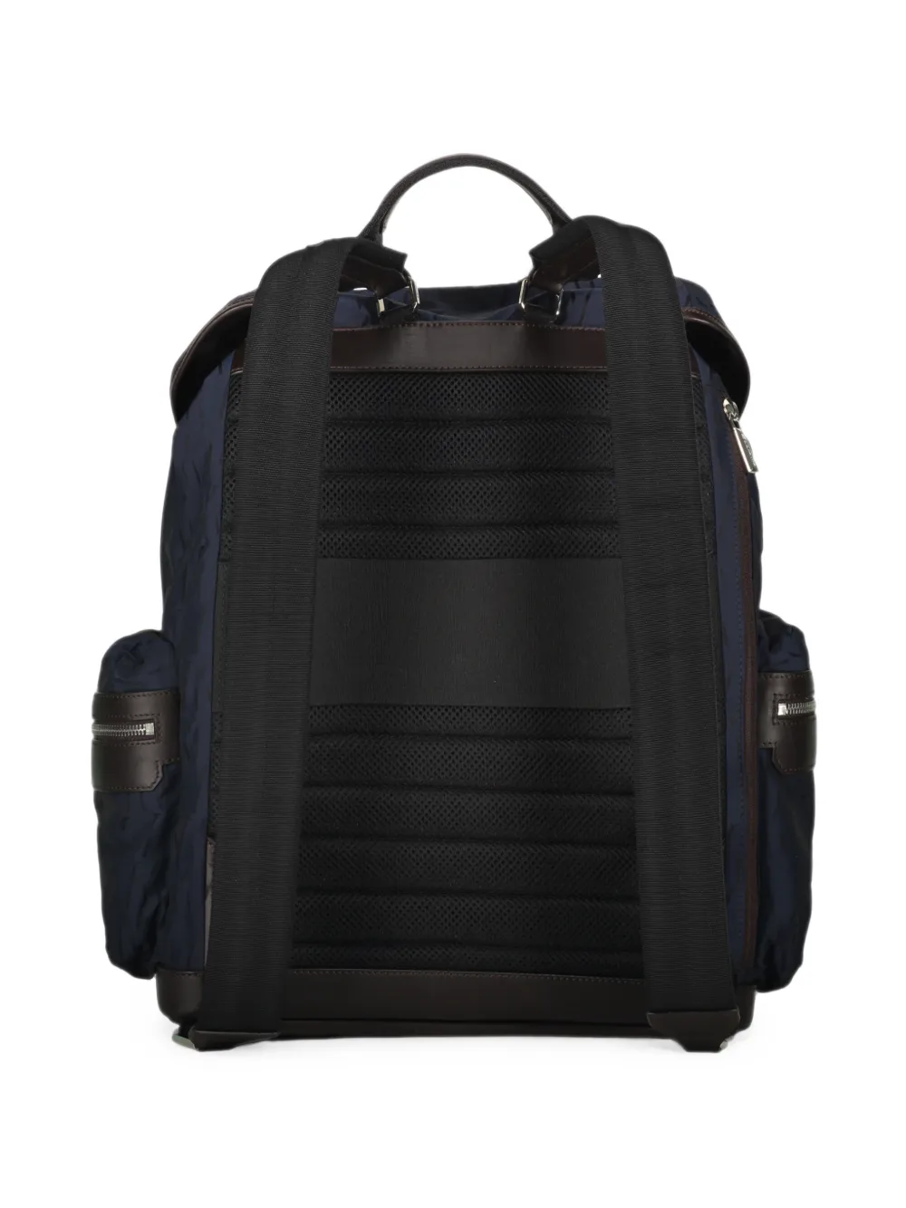Moorer Rugzak met trekkoord en logo-patroon Blauw