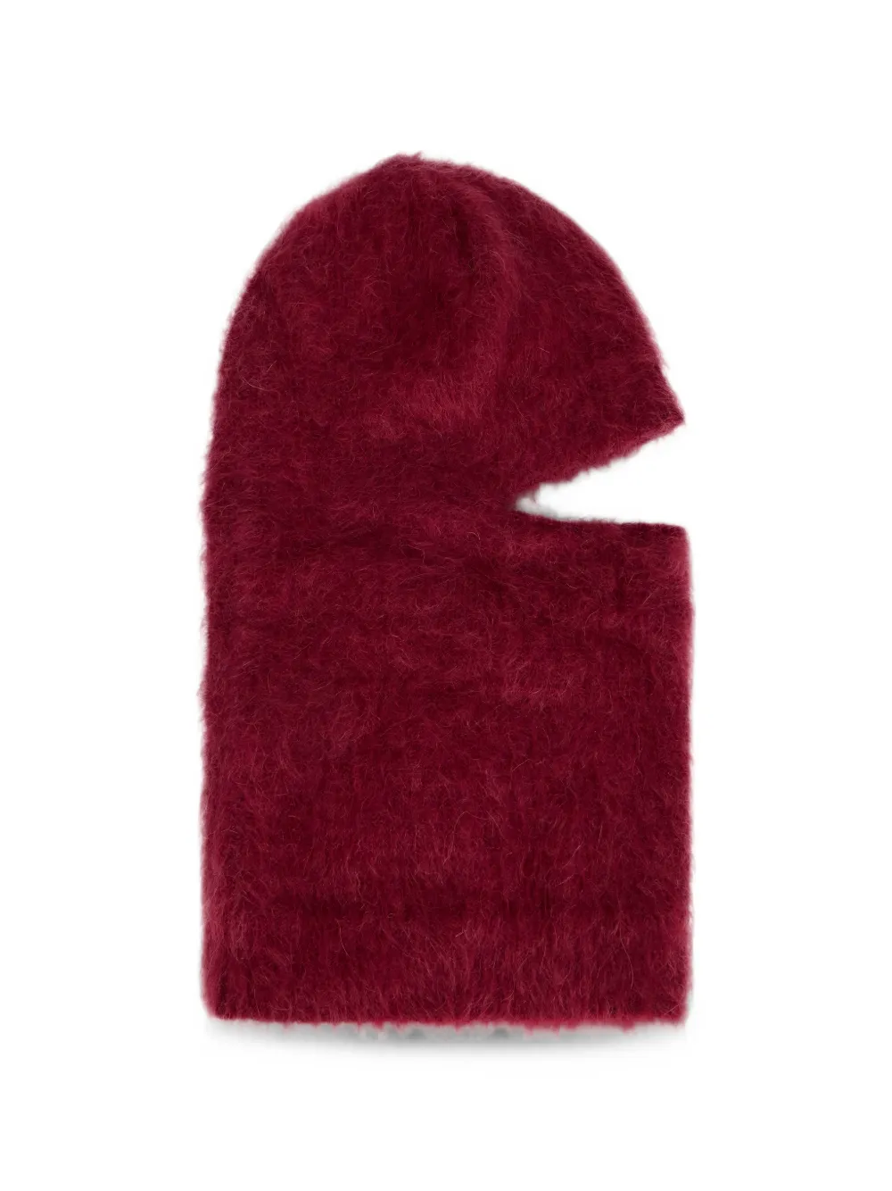 Alberta Ferretti Mohair-blend Knitted Balaclava In Red
