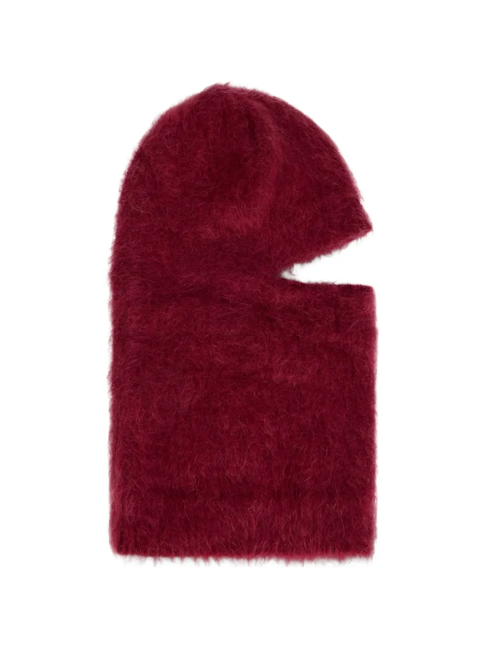 Alberta Ferretti mohair-blend knitted balaclava - Rosso