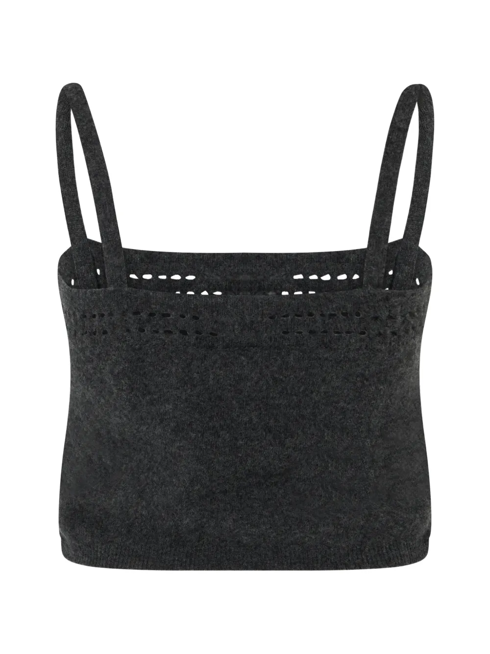 Alberta Ferretti Cropped tanktop met geperforeerd detail Grijs