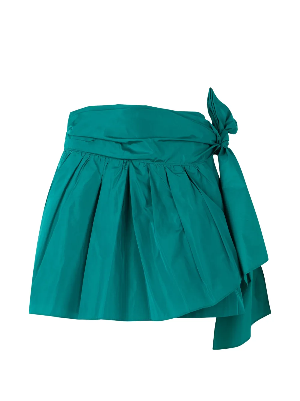Alberta Ferretti tie-fastening pleated wrap mini skirt · 40