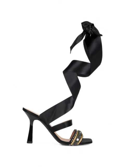 Alberta Ferretti embellished spiral-strap heeled sandals