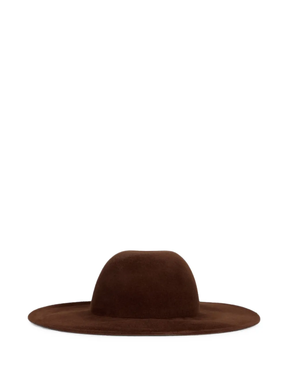 Alberta Ferretti wide-brim rounded-crown hat - Marrone