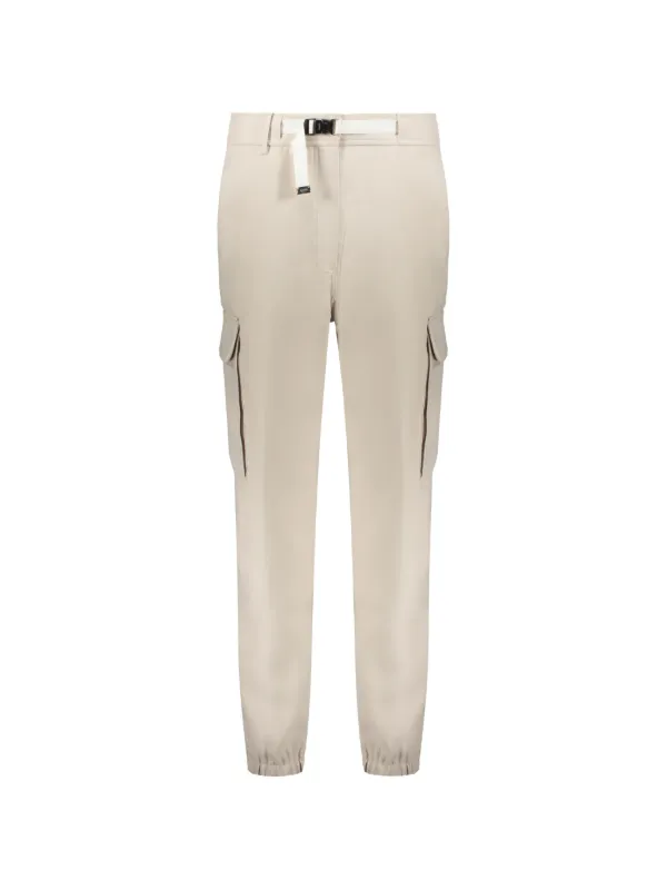 Moorer Taratle Belted Cargo-pockets Track Pants in Neutrals