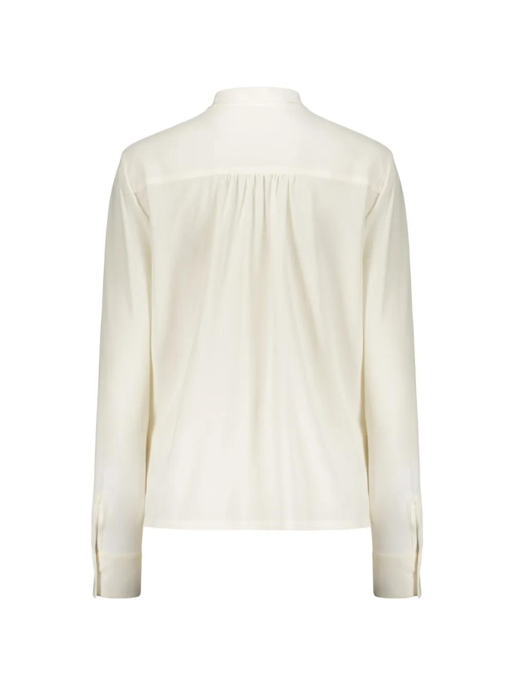 Moorer Shaila blouse met gestrikte hals en knopen Wit