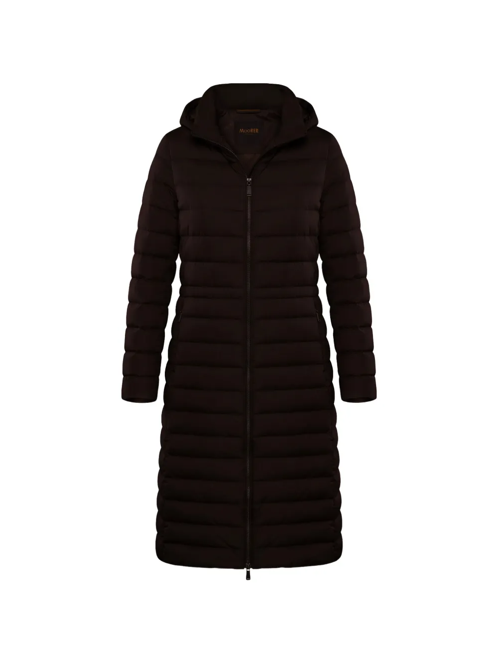 Moorer hooded padded coat - Braun