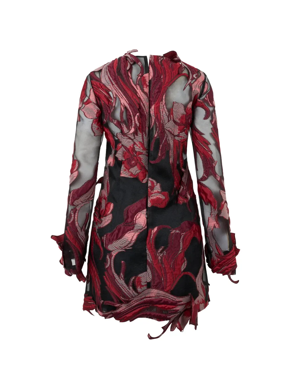 Alberta Ferretti Midi-jurk met bloemenprint Zwart