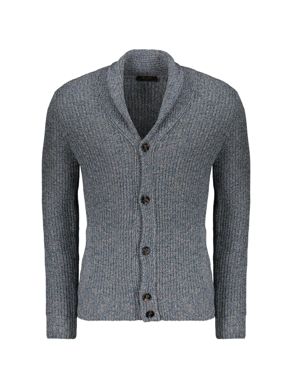 Moorer shawl-collar button-up cardigan - Grigio